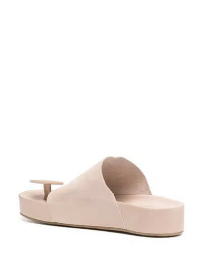 Uma Wang Leather Sandals In Pink
