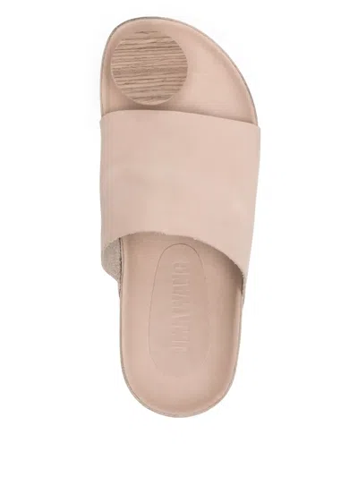 Uma Wang Leather Sandals In Pink