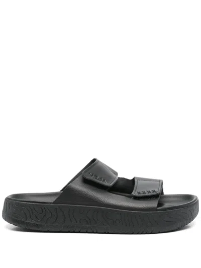 Veja Double Strap Leather Slippers