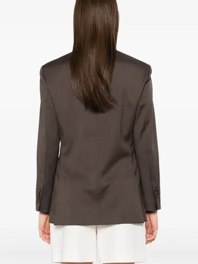 Brunello Cucinelli Single-breasted Brown Blazer