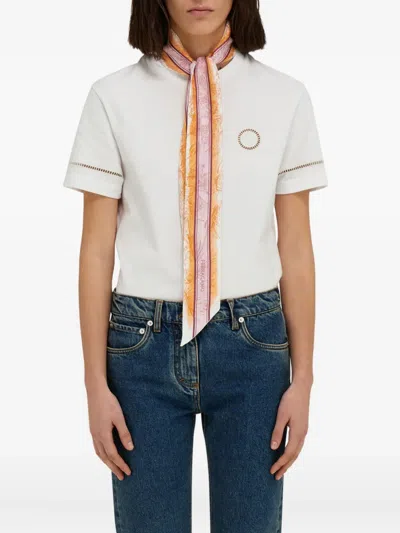 Ferragamo Mini Silk Bandeau With Gravure-print In Multi