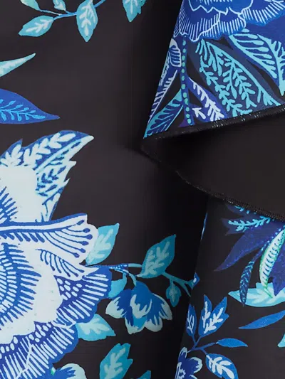 Tadashi Shoji Cii25478l Formal Long Floral Slit Ruffle Dress