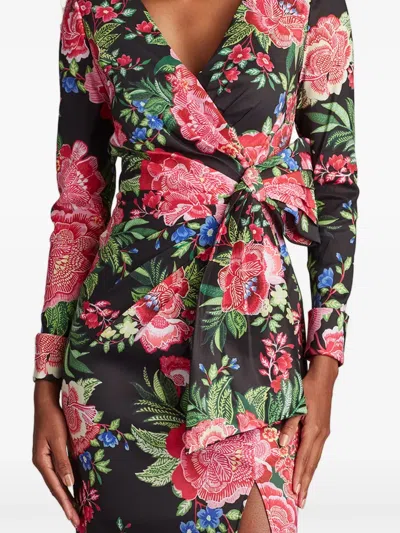 Tadashi Shoji Cii24469l Long Printed Formal Floral Dress