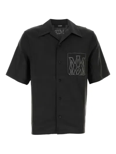 Amiri Modal Blend Shirt Chest Pocket In Black