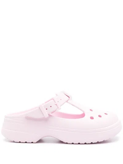 Crocs Classic Mary Jane Clog Slides In Pink