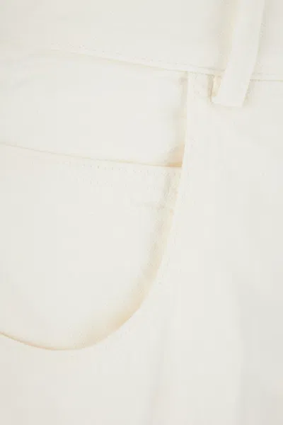 Ann Demeulemeester Ona 5 Pockets Slim Fit Flared Trousers In White