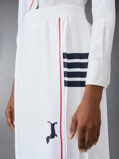 Thom Browne 4-bar Pleated Hector Skirt In White
