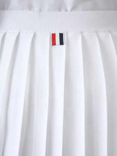 Thom Browne 4-bar Pleated Hector Skirt In White
