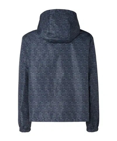 Fendi K-way Reversibile In Poliestere Stampato  Uomo In Blue