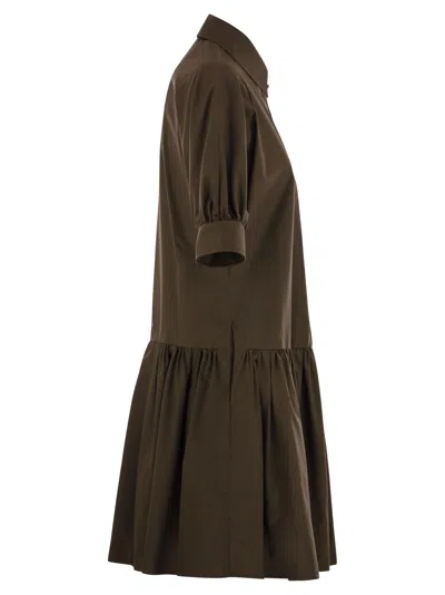 Max Mara Studio Caronte - Poplin Chemisier Dress In Multi