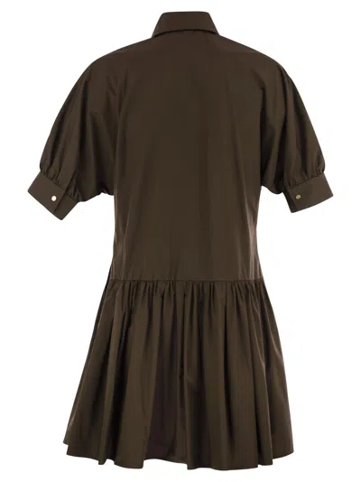 Max Mara Studio Caronte - Poplin Chemisier Dress In Multi