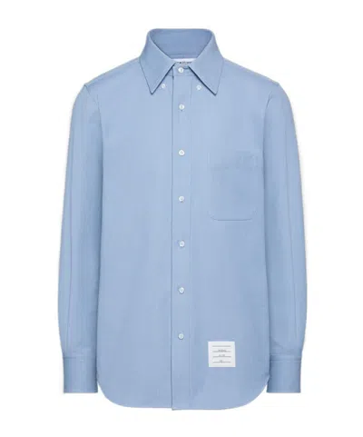 Thom Browne Light Blue Cotton Button-down Shirt