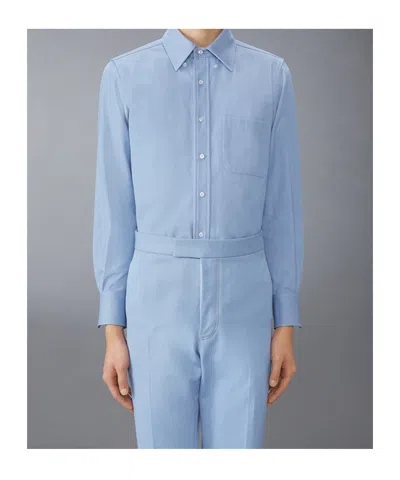 Thom Browne Light Blue Cotton Button-down Shirt