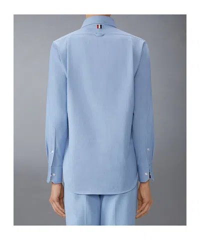 Thom Browne Light Blue Cotton Button-down Shirt