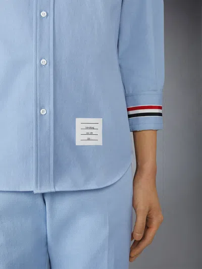 Thom Browne Light Blue Cotton Button-down Shirt