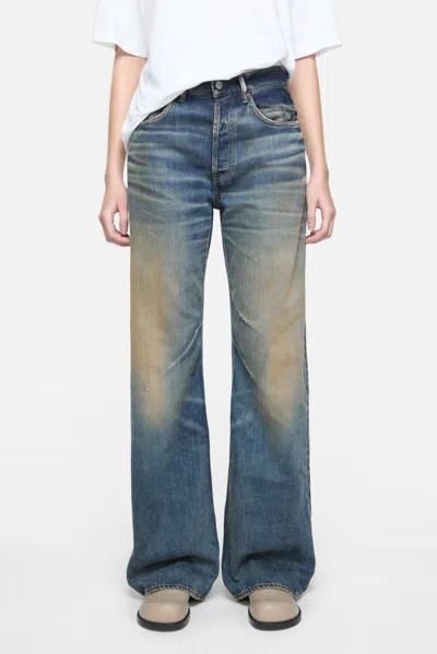 Acne Studios 2023 Rocka Low Waist Wide Jeans In Blue
