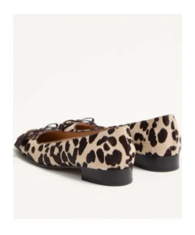 Valentino Garavani Ballerina Leather-trimmed Leopard-print Calf Hair Flats In Multi