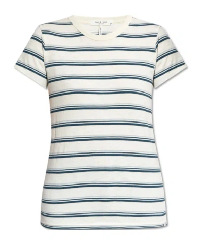 Rag & Bone The Slub Stripe T-shirt In Neutral