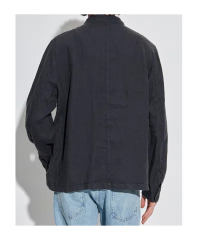 Rag & Bone Angus Linen Shirt Jacket In Black