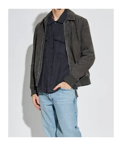 Rag & Bone Angus Linen Shirt Jacket In Black
