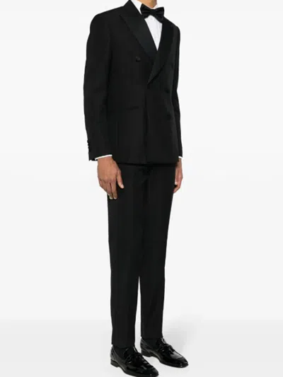 Lardini Double-breasted Wool-blend Suit