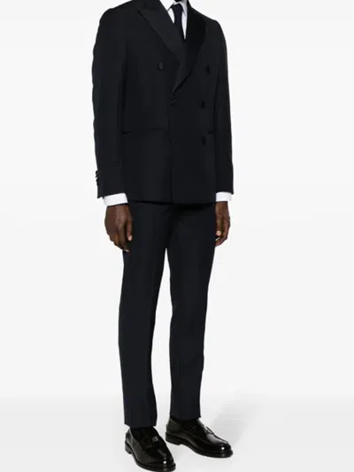 Lardini Double-breasted Wool-blend Suit