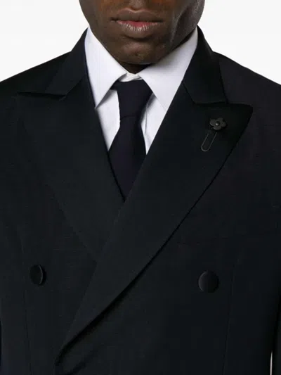 Lardini Double-breasted Wool-blend Suit