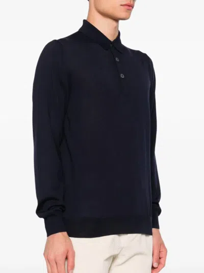 Lardini Black Long-sleeved Sweater In Black