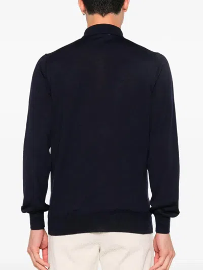 Lardini Black Long-sleeved Sweater In Black