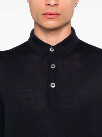 Lardini Black Long-sleeved Sweater In Black