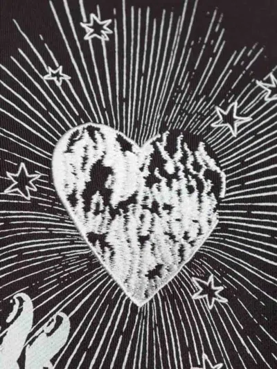 Ganni Isoli Heart Hooded Sweatshirt In Grey