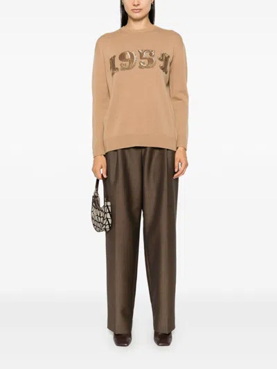 Max Mara Camel Wool And Cashmere Plata Sweater