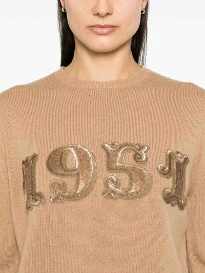 Max Mara Camel Wool And Cashmere Plata Sweater