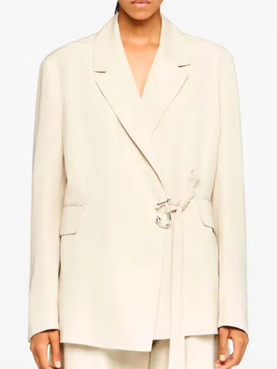 Jw Anderson J. W. Anderson Viscose And Silk Blend White Jacket