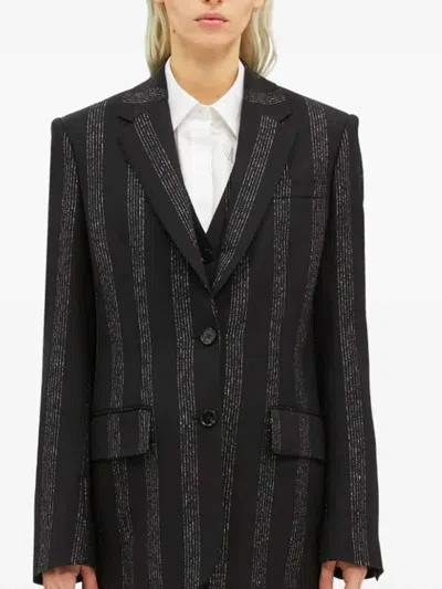 Msgm Striped Single-breasted Blazer