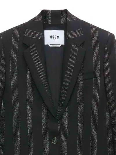 Msgm Striped Single-breasted Blazer