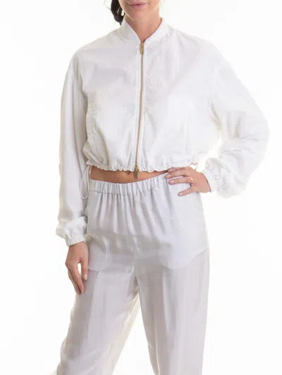 Fabiana Filippi Insert Bomber Jacket Puffer Jackets White
