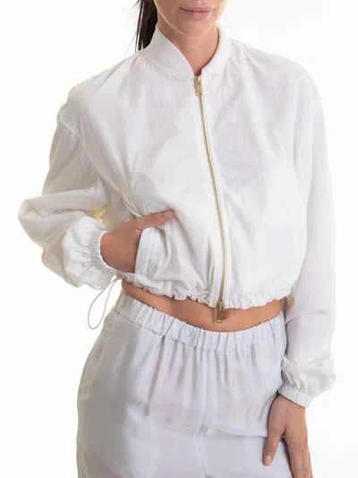 Fabiana Filippi Insert Bomber Jacket Puffer Jackets White