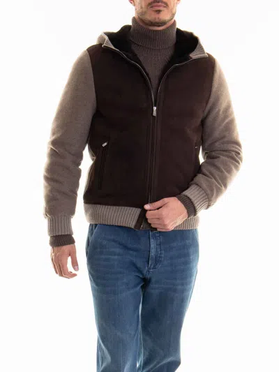 Corneliani Jacket In Brown
