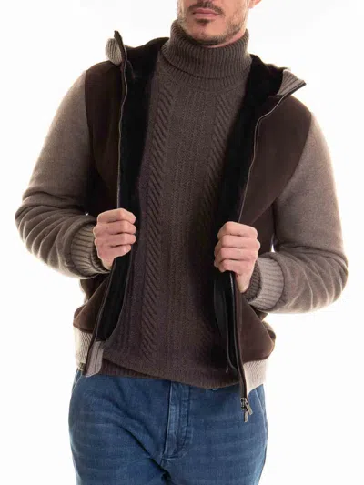 Corneliani Jacket In Brown