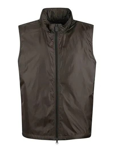 Aspesi Black Polyamide Gilet With High Collar