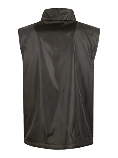 Aspesi Black Polyamide Gilet With High Collar