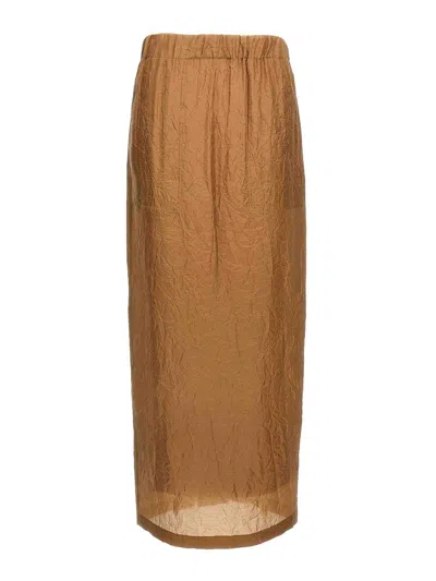 Max Mara Aeroso Back Slit Skirt In Multi