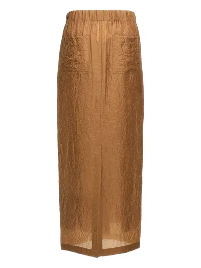 Max Mara Aeroso Back Slit Skirt In Multi