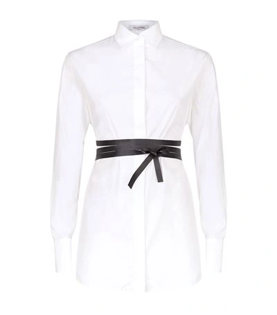 Shop Valentino Long Belted Shirt