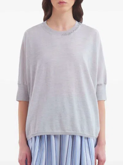 Marni Sweaters Grey In White