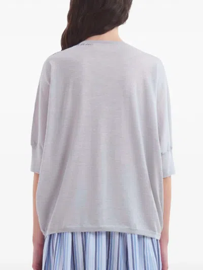 Marni Sweaters Grey In White
