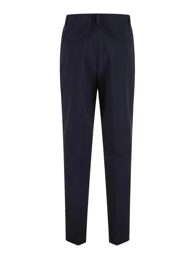 Incotex Straight-leg Tailored Pants With Subtle Hem Detailing In Blue