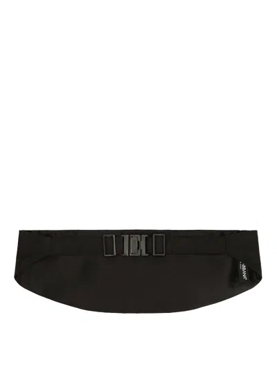 Dolce & Gabbana Silk Satin Cummerbund Belt In Black