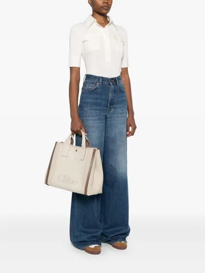Chloé Chloè Carry Tote Bag In Beige